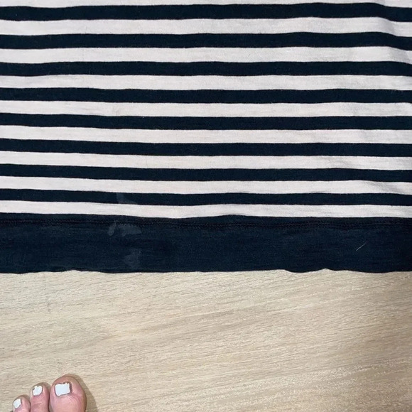 OFF WHITE/BLACK BANANA REPUBLIC RELAXED FIT DRESS 3/4” SLEEVES SIZE XTRA LARGE - Picture 12 of 16